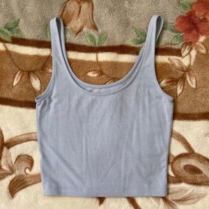 Forever 21 baby blue crop top